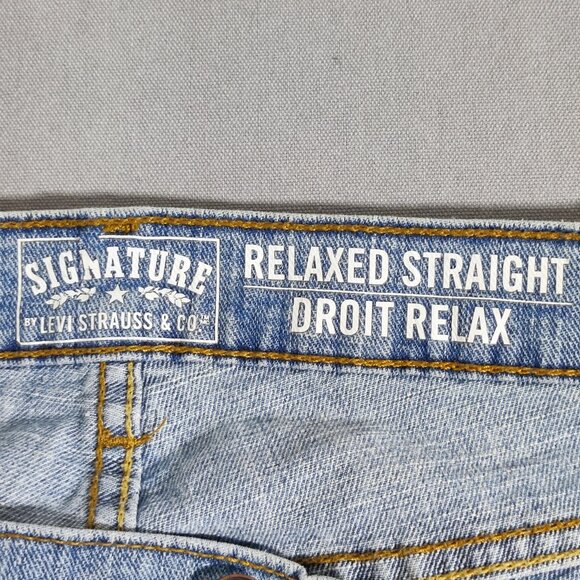 Signature by Levi Strauss jeans men's size W36/L30 denim blue Relaxed Straight - Picture 6 of 14